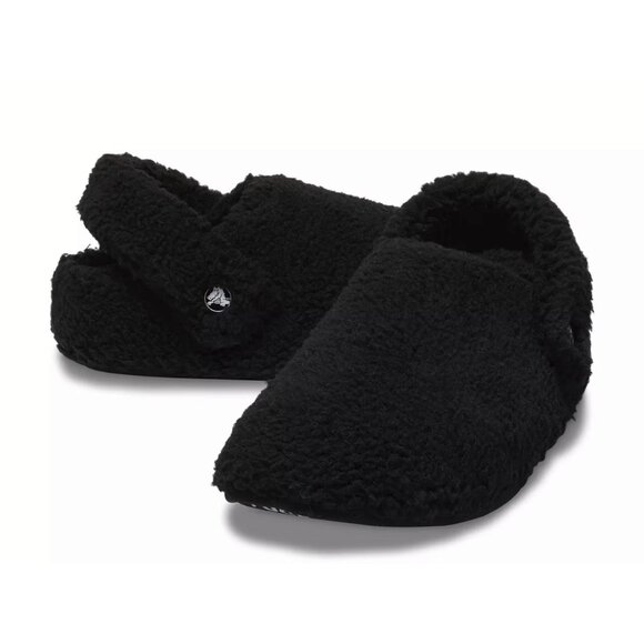 NEW CROCS Sizes 7-10 Women's Classic Cozzzy Slipper - Black - Picture 2 of 7